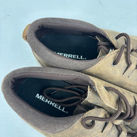 Merrell Freewheel Oxford Lace Up Sneaker Mens Size 11.5 Brown Distressed Leather - Picture 6 of 9